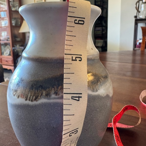 Beautiful hand thrown porcelain vase, beautiful glaze, signed with Ao mark - Picture 6 of 7